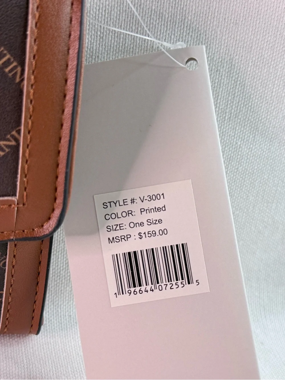 Valentino Orlandi Brown and Tan Logo Crossbody with Branded Strap